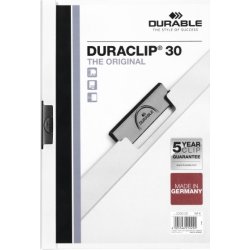 Durable Duraclip 30 klämmapp, vit