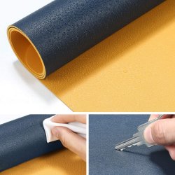 Kozo Skriveunderlag | 90x43 cm | Mørkeblå/gul