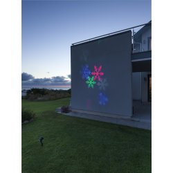 LED projektør m/multifarvede snefug