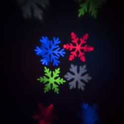 LED projektør m/multifarvede snefug