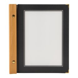 Securit Wood Menypärm | A5 | Svart