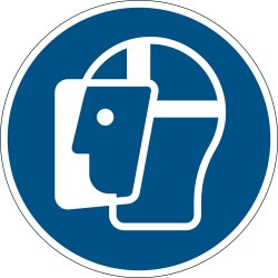 Durable skylt "Visir obligatoriskt" | Avtagbar