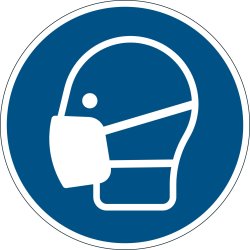Durable skylt "Munskydd obligatoriskt" | Avtagbar