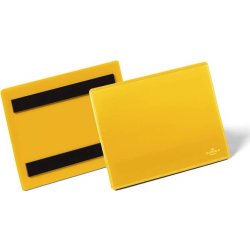 Durable Lagerlommer m/magnet, A6 tværformat gul