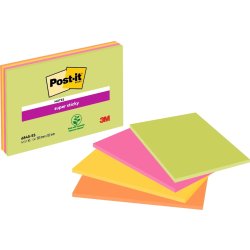 Post-it SS mötesanteckningar 203x152 mm Neon mix