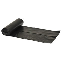 Affaldssække 60L, 55x103cm, 60my, Genanvendt Sort