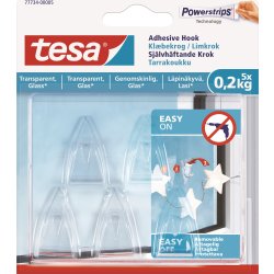 tesa självhäftande krok | Transparent | <0,2 kg