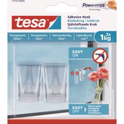 tesa självhäftande krok | Transparent | <1 kg