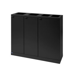 Bica 950 Avfallsstation, 4 hinkar, Svart
