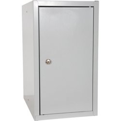 Garderobslåda, 475x355x275 Cylinderlås Grå