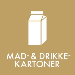Affaldspiktogram 12x12cm selvklæb, Mad/Drikkekart.