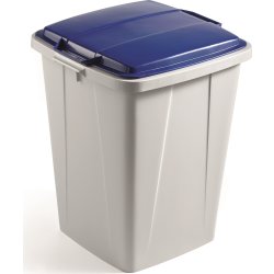 Durabin Låg /Affaldsspand 90 L, Blå