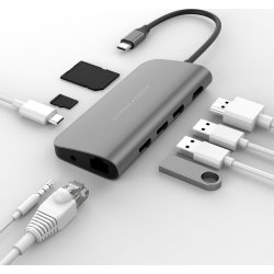 Hyper Power 9-i-1 USB-C, grå