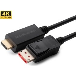 MicroConnect 4K DisplayPort 1.4 – HDMI kabel, 3m