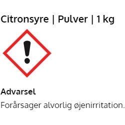 Citronsyre | Pulver | 1 kg