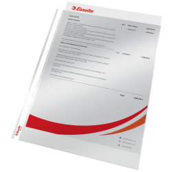 Esselte Premium plastficka, A4, topp, 0,08 mm