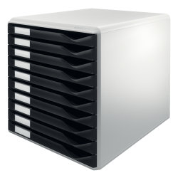 Leitz förvaringsbox med 10 lådor, svart