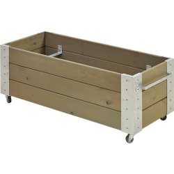 Plus Cubic blomlåda 120x50x45, gråbrun