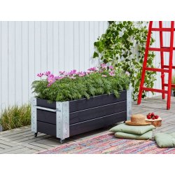 Plus Cubic Blomsterkasse 120x50x45 cm, sort
