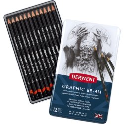 Derwent Graphic Grafitpennor | 6B-4H | 12 st.