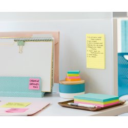 Post-it Notes | 102x152 mm | Linjeret | Gul