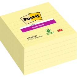 Post-it Notes 101x101 mm, Canary yellow, linjerat