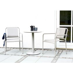 Hector Cafebord Ø70 cm, metal, grå