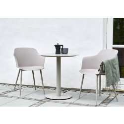 Hector Cafebord Ø70 cm, metal, grå