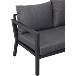 Katinka hjørnesofa m/hynder, Sort/Grå