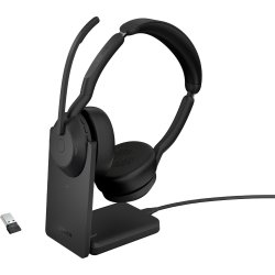 Jabra Evolve2 55 UC stereoheadset med laddstativ