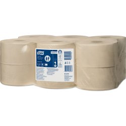 Tork T2 Adv Mini Jumbo Toiletpapir, Natur, 12 rl