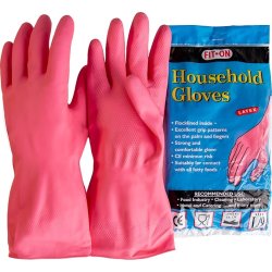 Gummihandsker | Flergangsbrug | Large | Pink