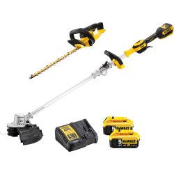 DEWALT grästrimmer- & häcksax-kombo, 18V