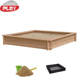 NORDIC PLAY Active sandkasse lærk 150 x 150 cm