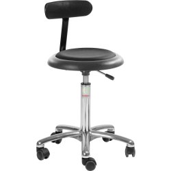 Micro pall, Svart, Konstläder, 47-66cm, Ryggstöd