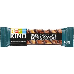 Be-Kind Nøddebar, mørk chokolade og sea salt, 40 g