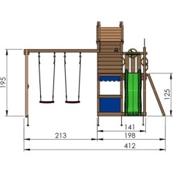 Jungle Gym Resort legetårn m. gyngemodul