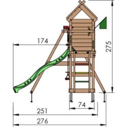 Jungle Gym Resort legetårn m. gyngemodul