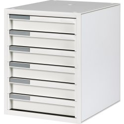 Styrokay förvaringsbox, 6 lådor, vit