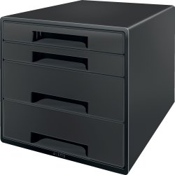 Leitz Recycle lådskåp | 4 lådor | Svart