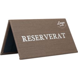 Bordskilt | Reserverat | Eget tryk | Marron