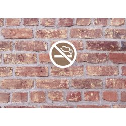 Skilt | Rygning Forbudt | Ø10 cm | Brun