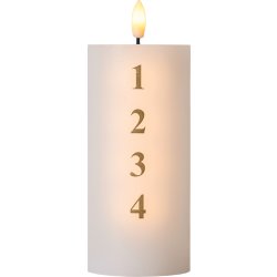 Sirius Sille adventsljus | LED | H15 cm | Vit/guld