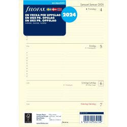 Filofax 2024 Refill | A5 | Uge | Tværformat