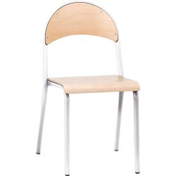 Stapelbar stol De luxe Ljus bok/Alu