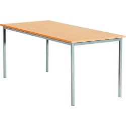 Matsalsbord 180x80 cm Bok Alufärgat underrede