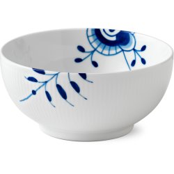 Royal Copenhagen Blå Mega Riflet Skål, 18 cm