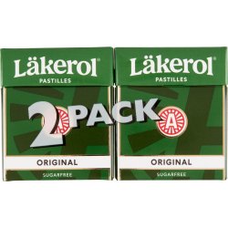 Läkerol Original Grøn, 2 pakker á 25 g