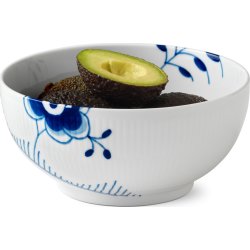 Royal Copenhagen Blå Mega Riflet Skål, Ø18 cm