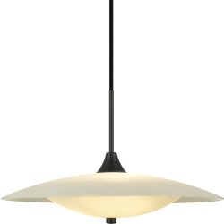Baroni pendellampa | Ø46 cm | Opal/svart